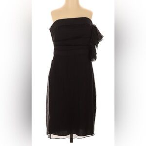 Ann Taylor Elegant Black silk strapless Dress